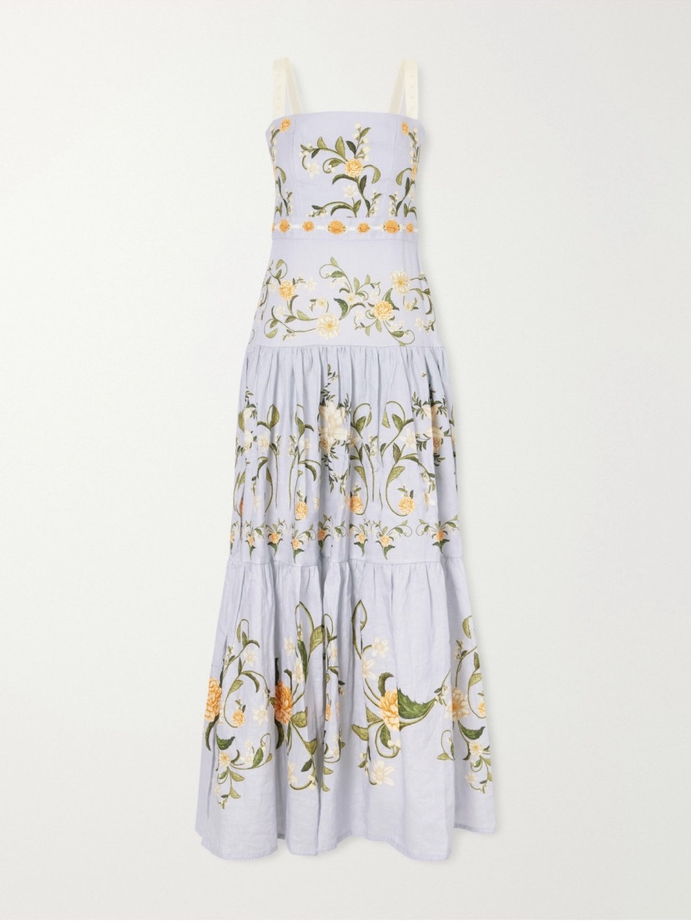 Agua by Agua Bendita cinefila floral printed linen maxi dress